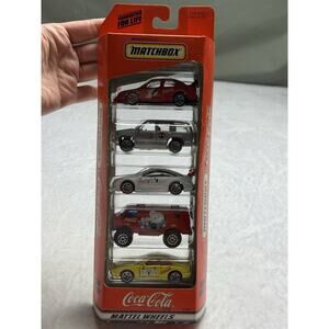 New 90s Vtg Matchbox Coca-Cola 5 Pack Set Mattel Polar Bear Car Van Red Coke